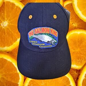 NWT The Salmon King Hook and Loop Adjustable Hat‎
